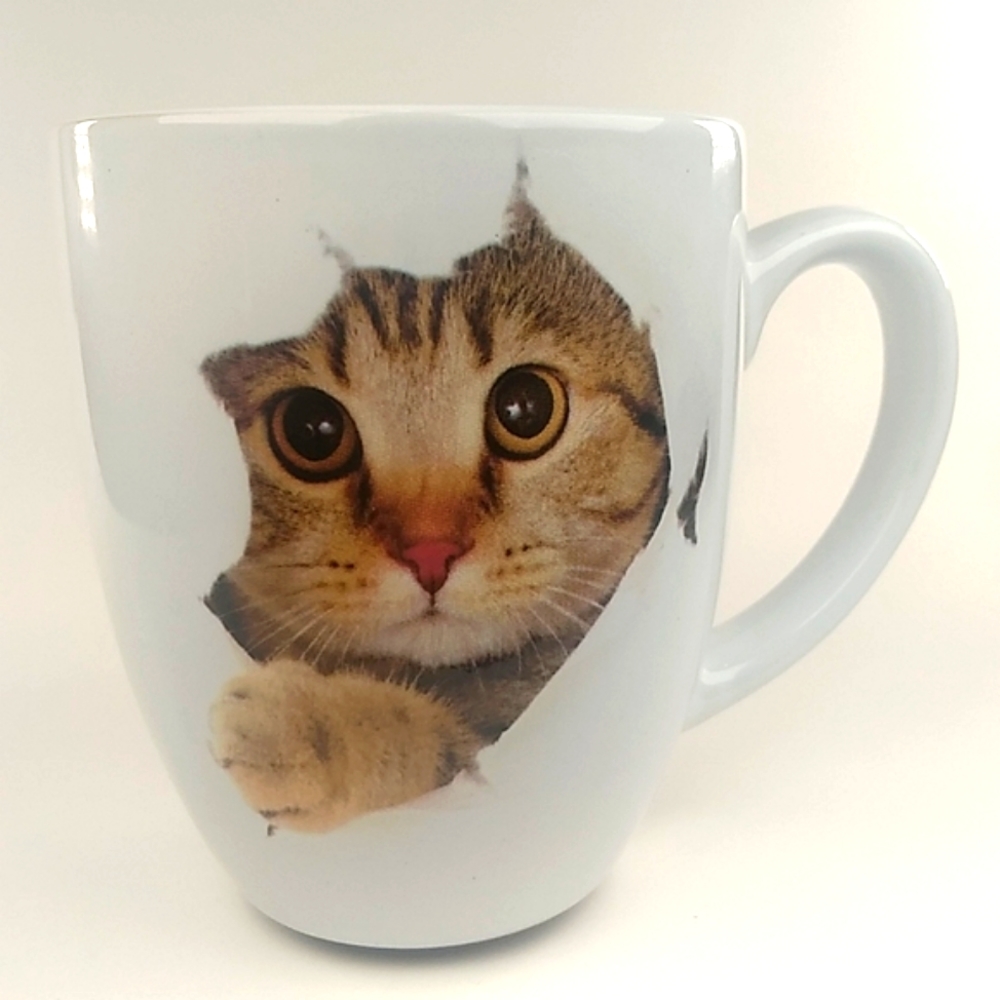 Kitty mug 20 Ounce Stoneware NWOT